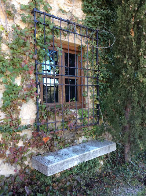 Banco de granito country-landscape