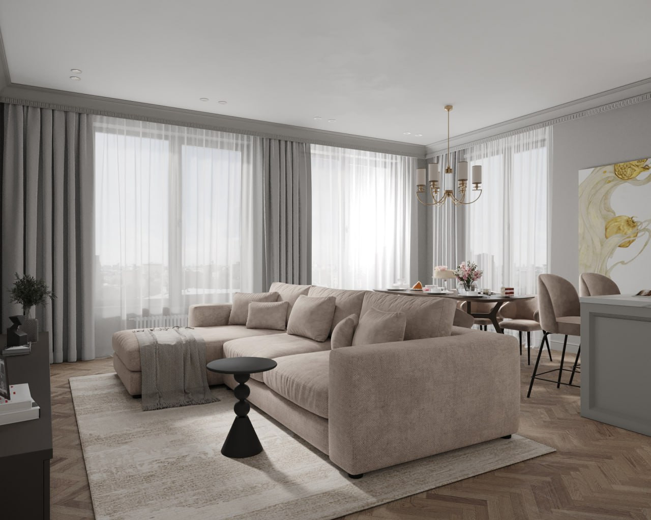 Гостинная в стиле Арт Деко