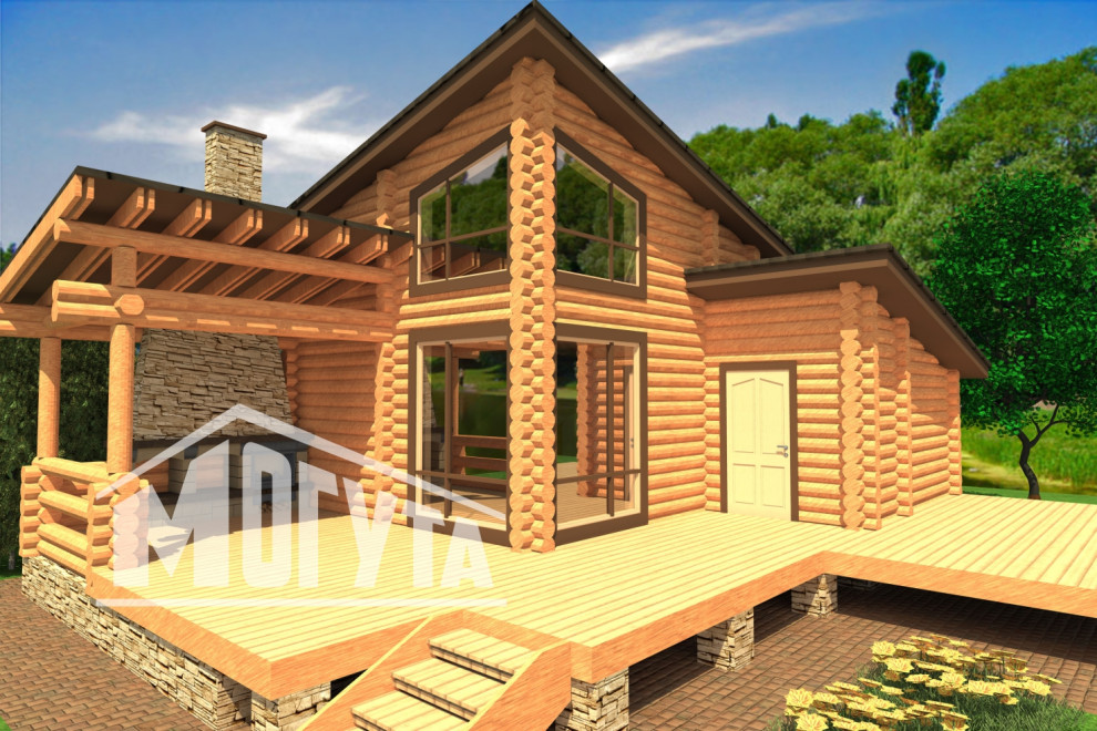 Дом-баня из бруса Здравица-123