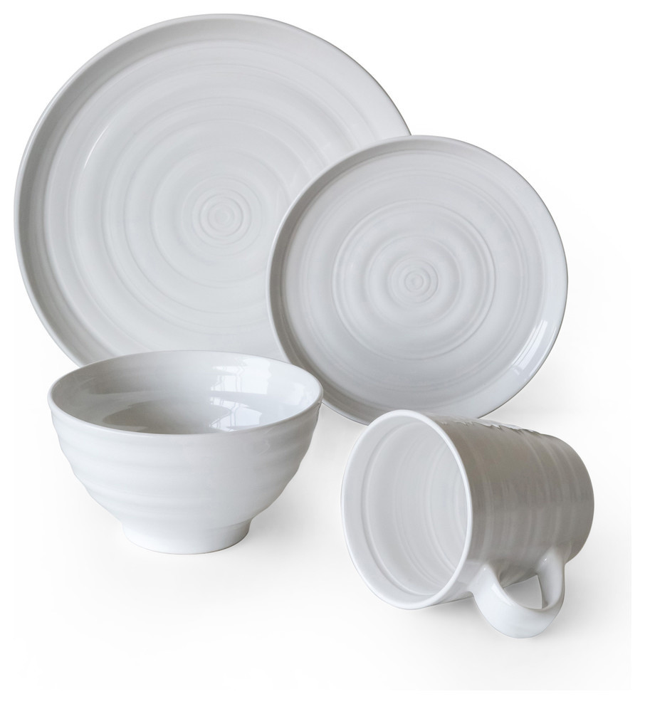 16Piece Farmhouse Dinnerware Set Contemporary Dinnerware Sets by