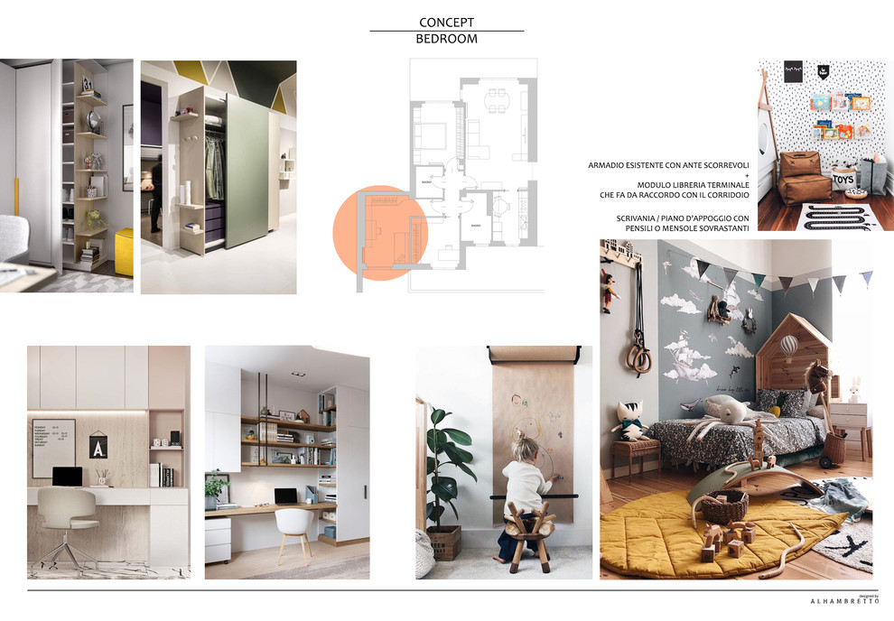 Restyling di un appartamento a Milano - Concept Cameretta
