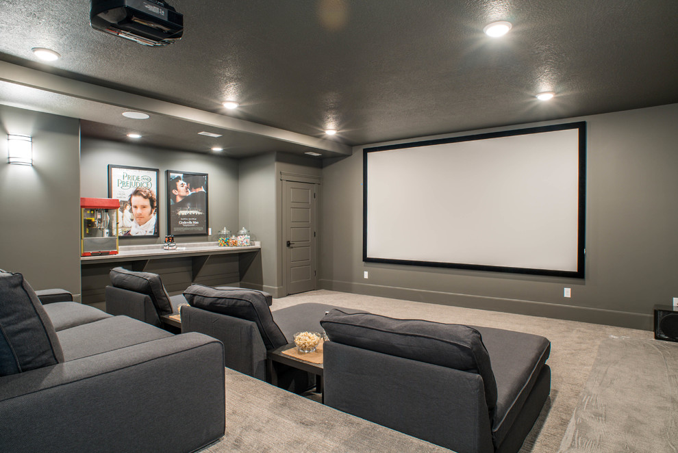 This is an example of a home theatre in Salt Lake City.