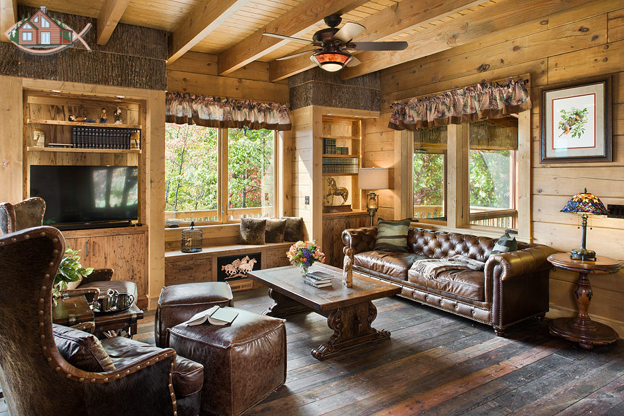 This is an example of a country home office in Charlotte.