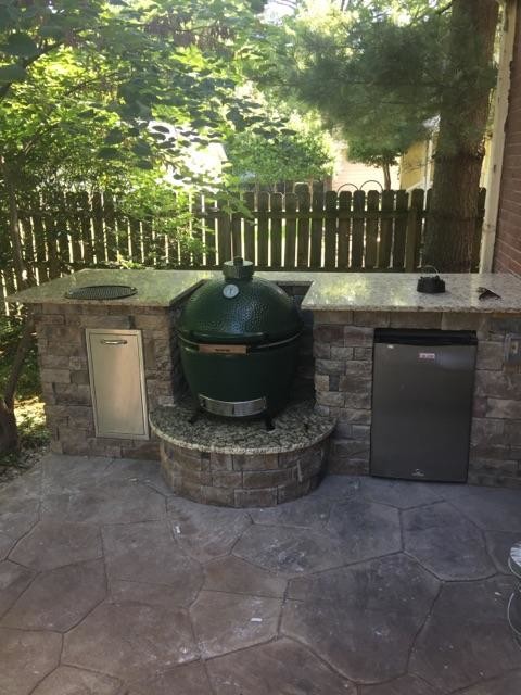 St. Matthew's outdoor kitchen with green egg