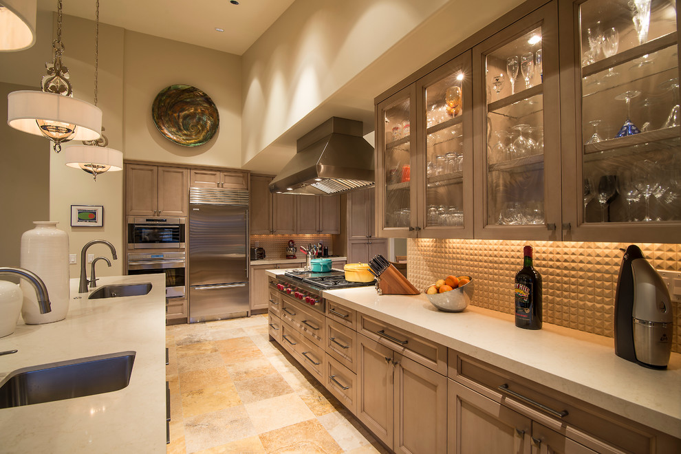 Example of a transitional kitchen design in Phoenix