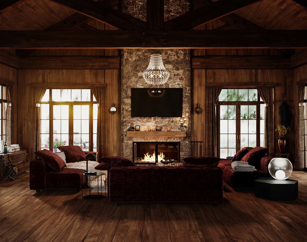 Загородный деревянный дом