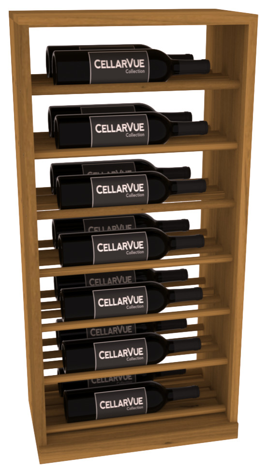 CellarVue Horizontal Wine Rack, Redwood Transitional Wine Racks