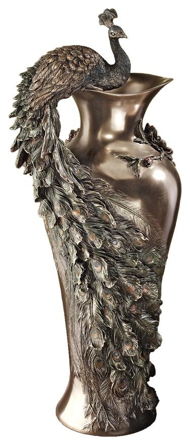 Peacock Centerpiece Vase