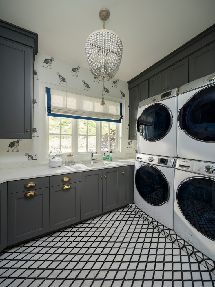 Design ideas for an arts and crafts laundry room in Salt Lake City.