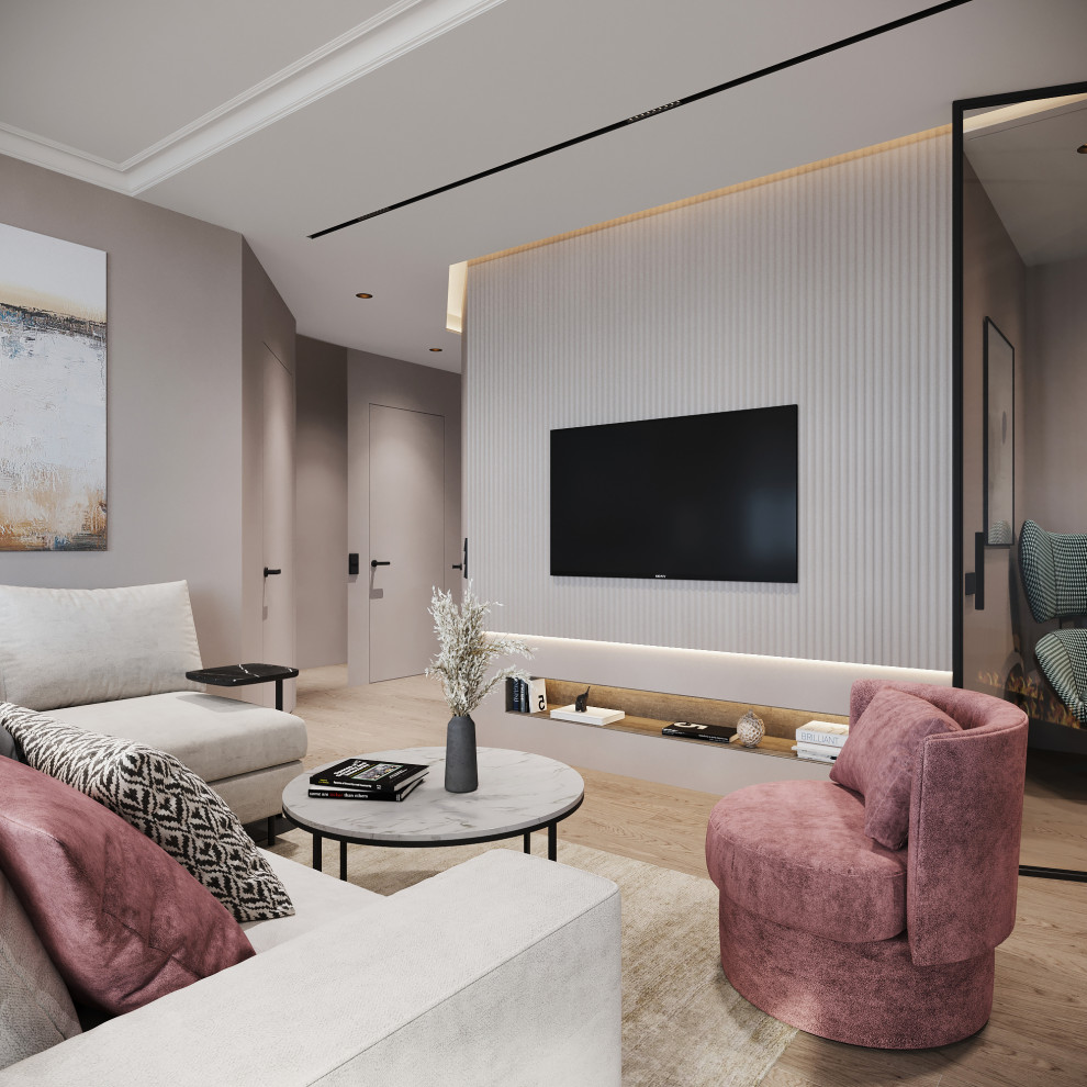 Современная квартира в теплых тонах