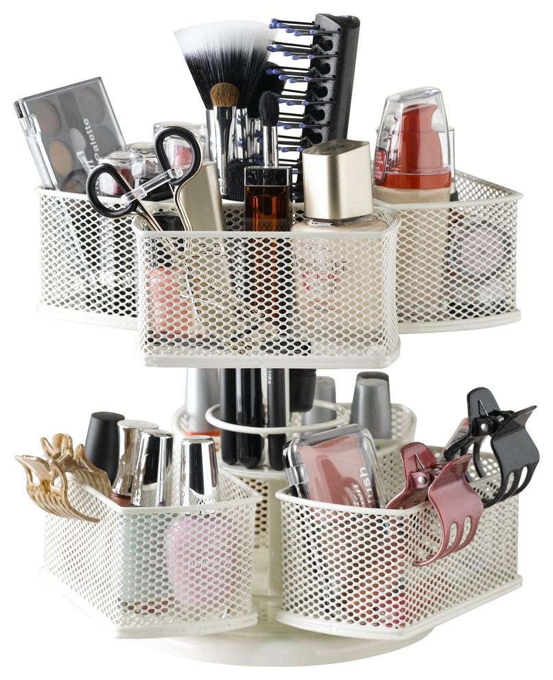 Cosmetic Organizing Carousel - White