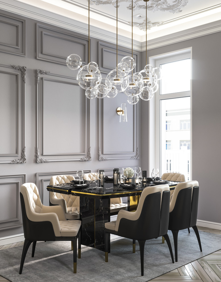 Дизайн проект элитной квартиры в Москве Grey&Gold