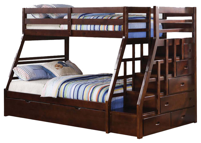 Jason Bunk Bed With Storage Ladder And, Double Full Bunk Bed With Trundle