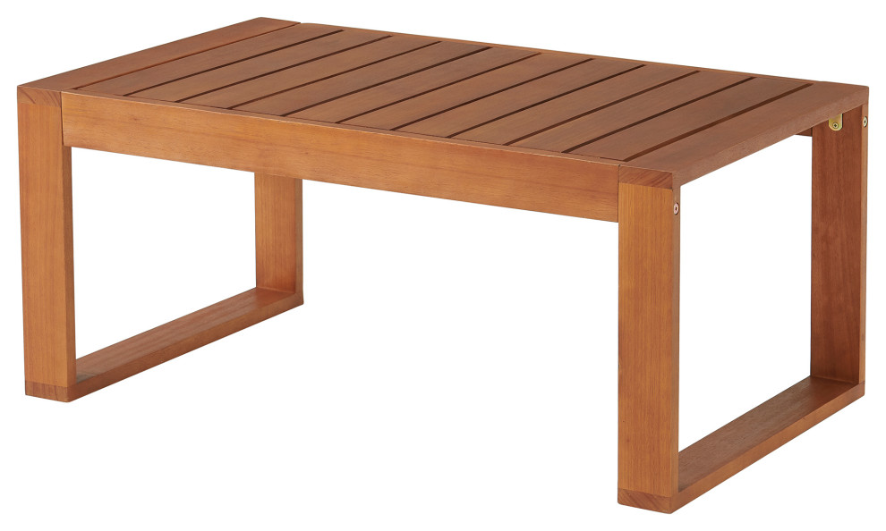 Grafton Eucalyptus Wood 39 1/2"W Coffee Table Transitional Outdoor