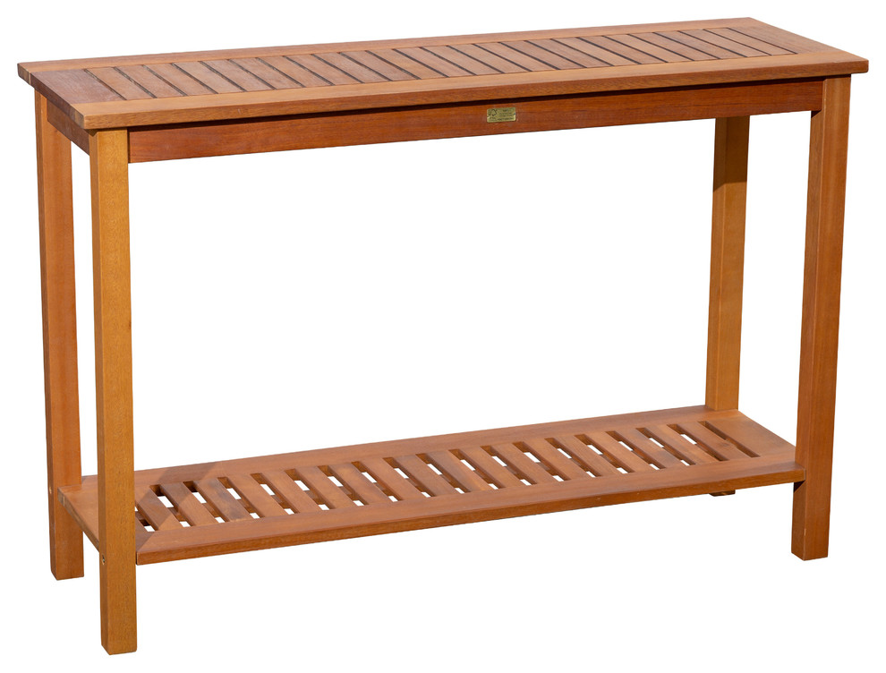 eucalyptus outdoor console table