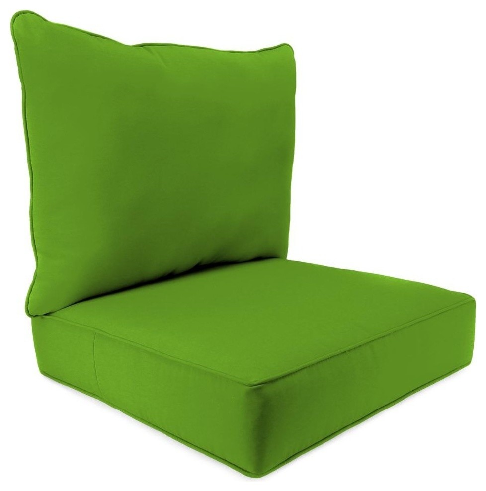 2 Piece Deep Seat Chair Cushion, Green color