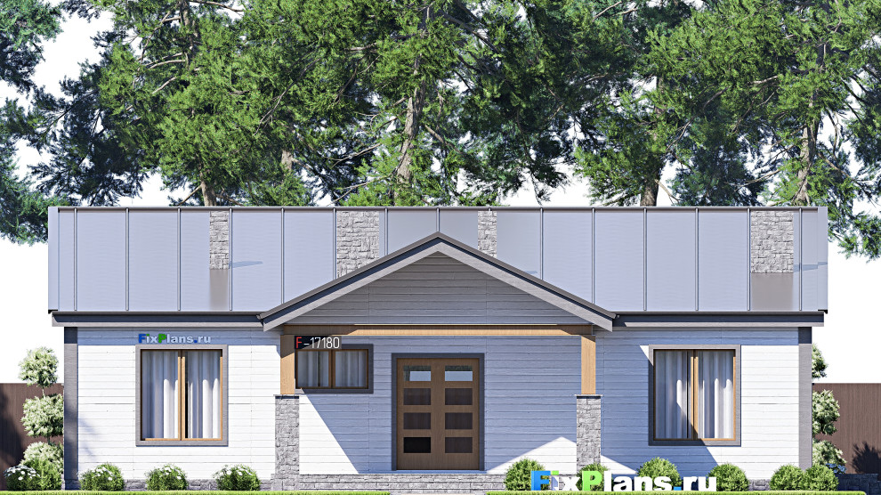 Проект одноэтажного дома 16х18м S211м2 F-17180