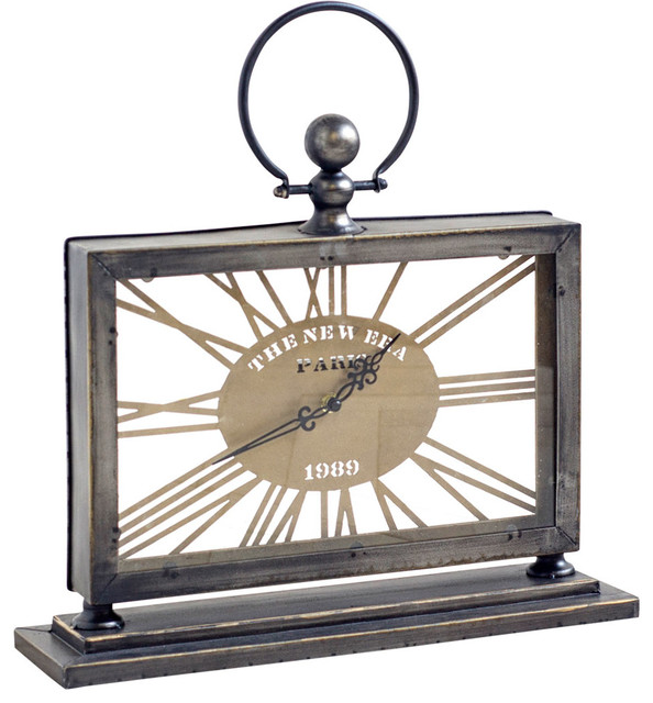 Montrose Table Clock Industrial Desk And Mantel Clocks by Mercana