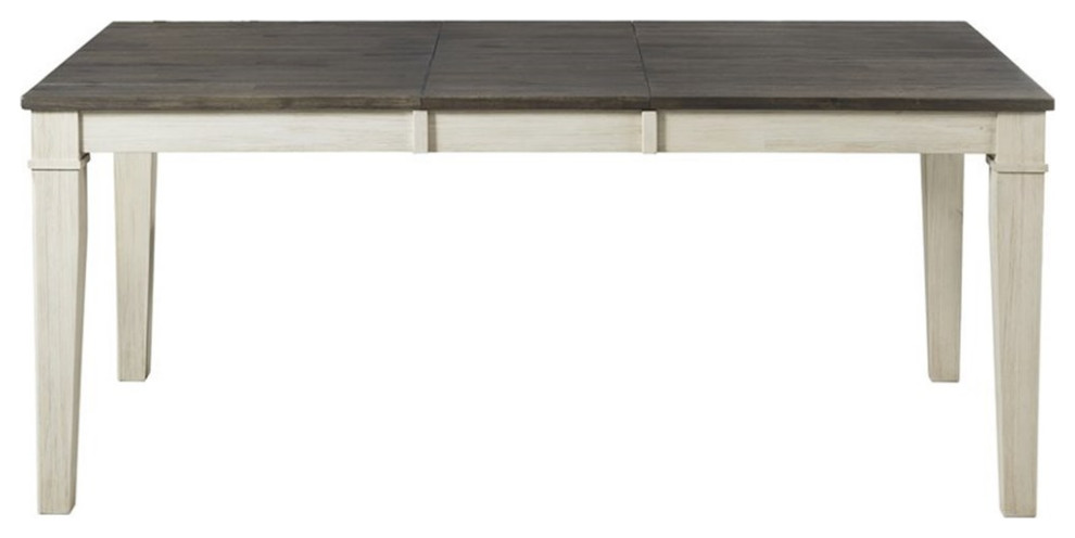 A-America Huron Solid Wood Extendable Dining Table in Cocoa and Chalk
