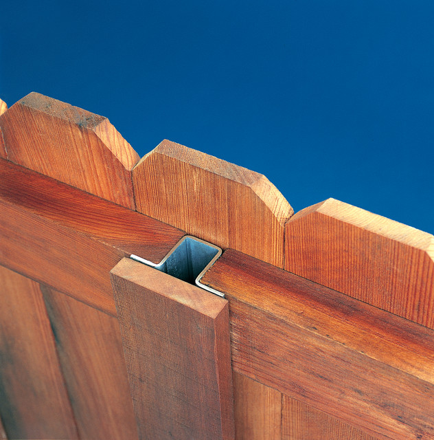 redwood dog ear fence