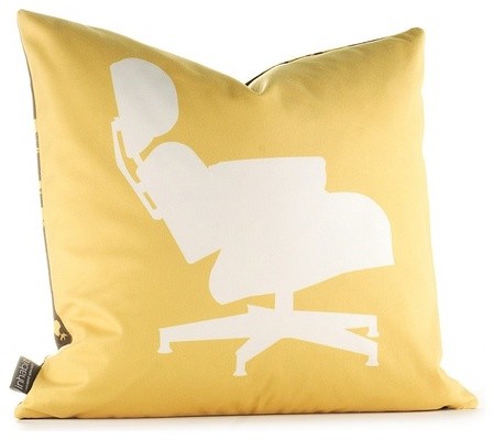 Modern Classics Pillow in Sunflower and Chocolate