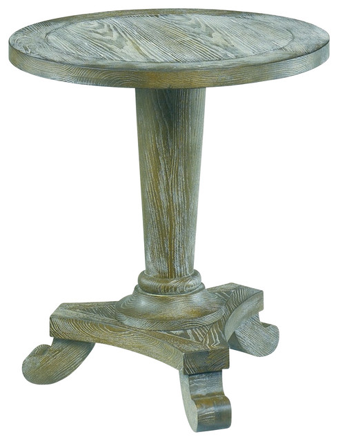 Hammary Furniture 090 349 Treasures Driftwood Round Hammary 090 349 Treasures Driftwood Round Pedestal End Table Traditional Plant Stands
