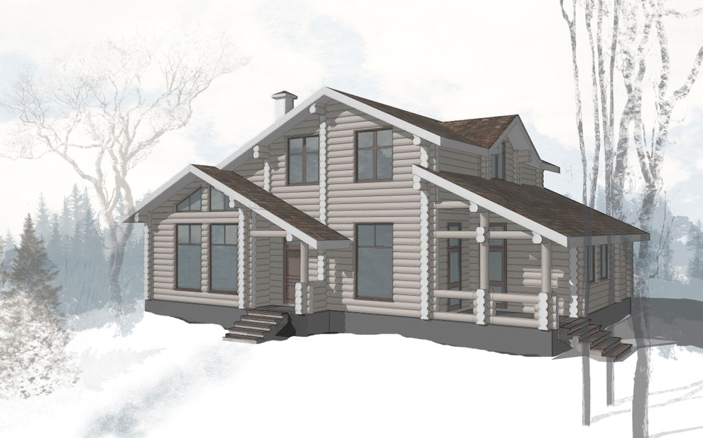 Дом оциллиндрованного бруса