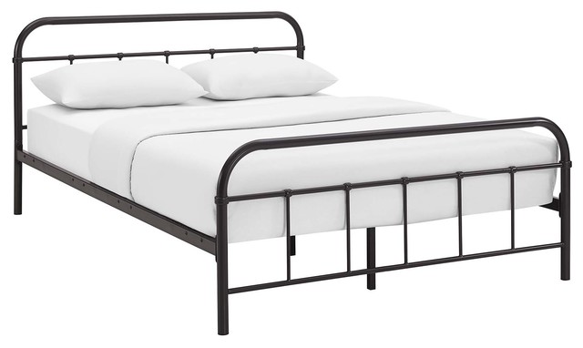 Maisie Queen Stainless Steel Bed Frame, Willow Queen Bed Fantastic Furniture