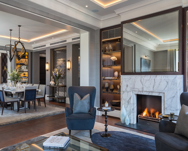 Mayfair duplex penthouse modern-living-room