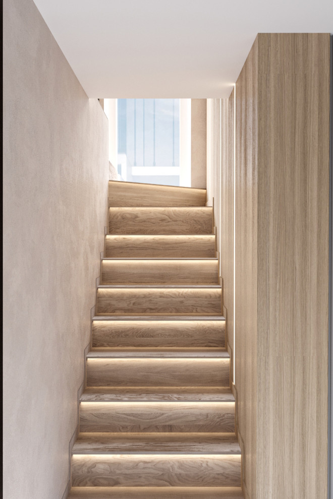 Современные оттенки серого и уютного дерева)