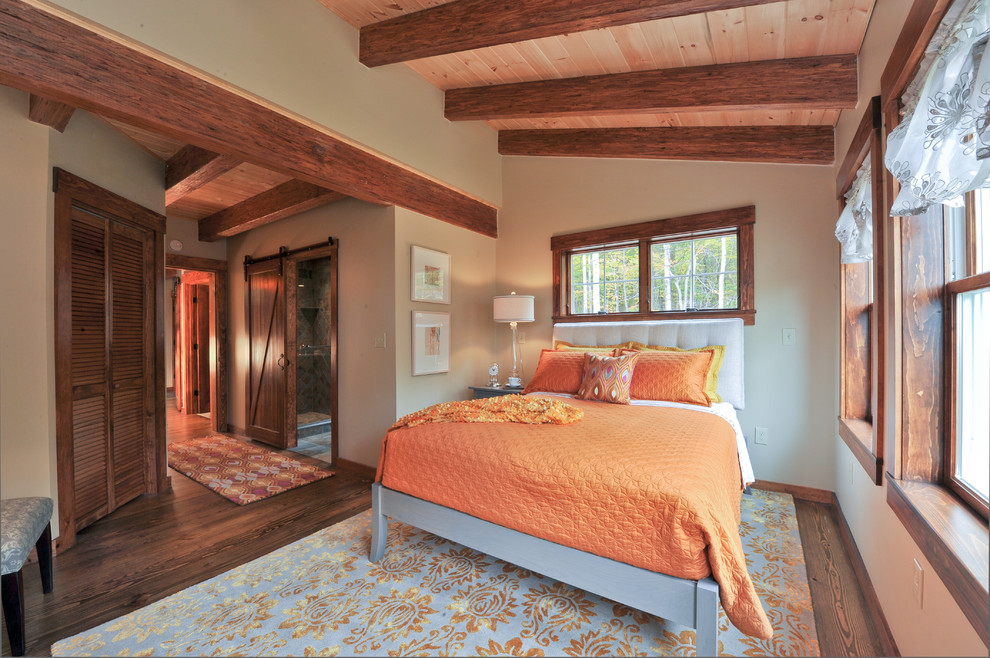 This is an example of a country bedroom in Boston.