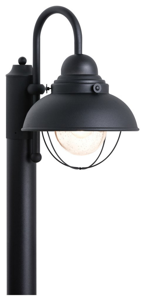Sea Gull Sebring 1-Light Outdoor Post Lantern 8269-12, Black