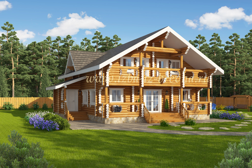 Проекты домов из оцилиндрованного бревна и профилированного бруса
