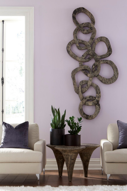 Chain Wall Art, Chamcha Wood, Gray Stone - Contemporary - Wall Accents ...