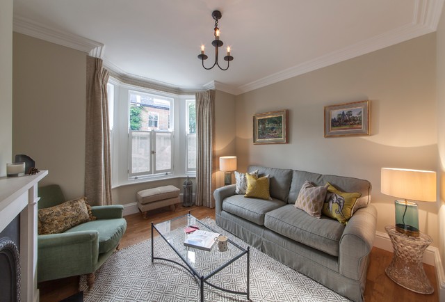 Comfortable Living Room In Pretty Victorian Cottage Traditional