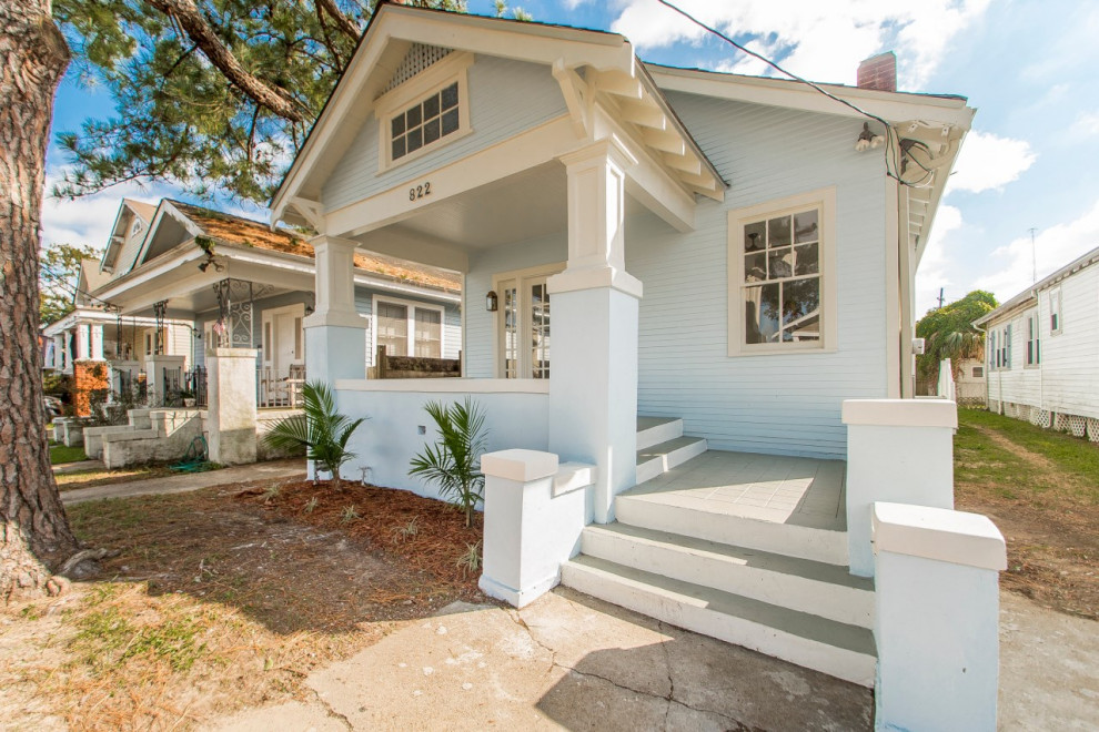 Inspiration for a transitional exterior home remodel in New Orleans