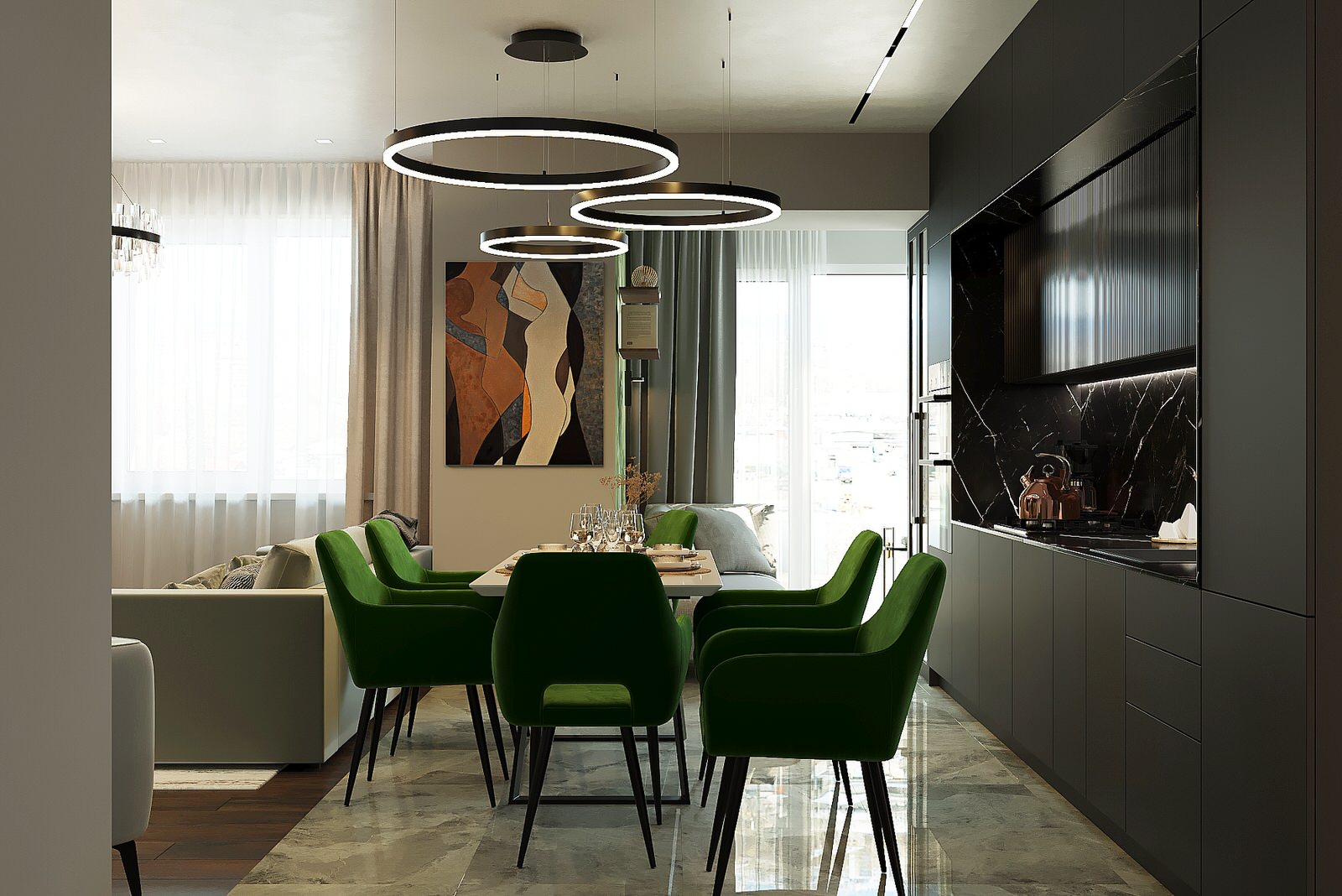 Двухуровневая квартира для молодой семьи