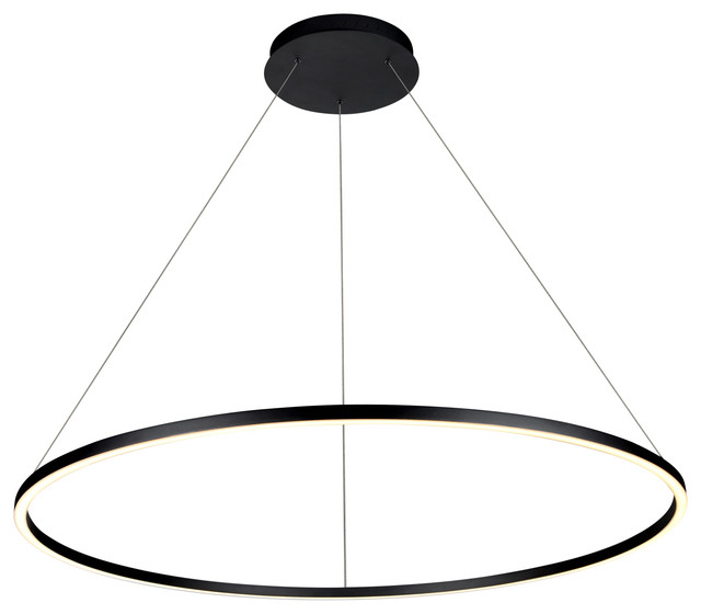 Tania 51 25 64w Led Circular Chandelier Black White Acrylic Glass Tania 51 25 64w Led Circular Chandelier Black White Acrylic Glass Modern Chandeliers By Vonn