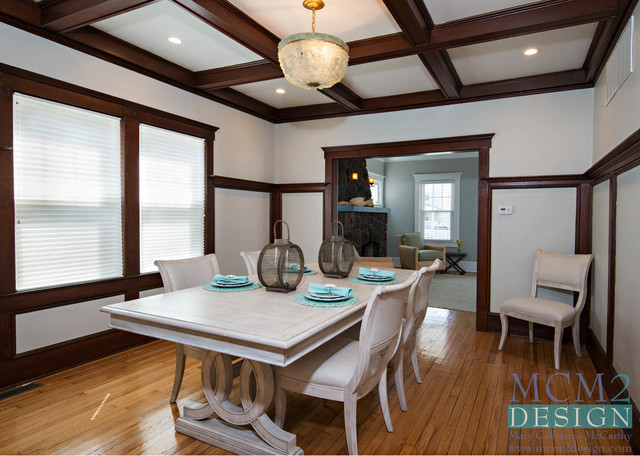 Inspiration for a beach style home design remodel in New York