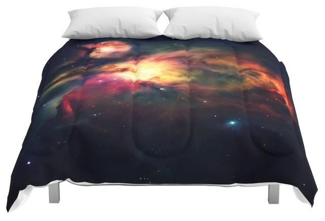 Society6 Orion Nebula Dark Colorful Comforter Contemporary