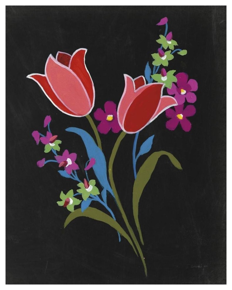 Alpine Bouquet II Gray Poster Print by Danhui Nai 20 x 24