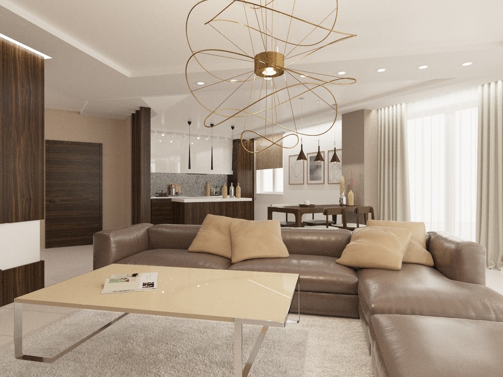 Гостиная с камином