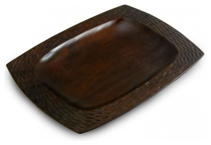 Mango Wood Serving Platter, Chocolate
