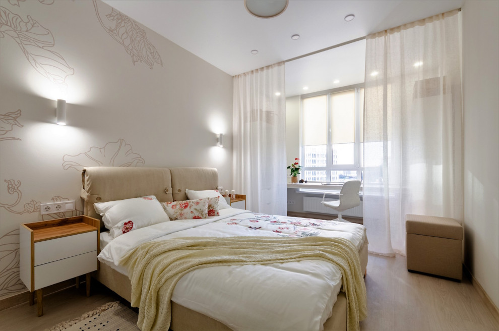 Легкий, расслабляющий интерьер в светлых тонах