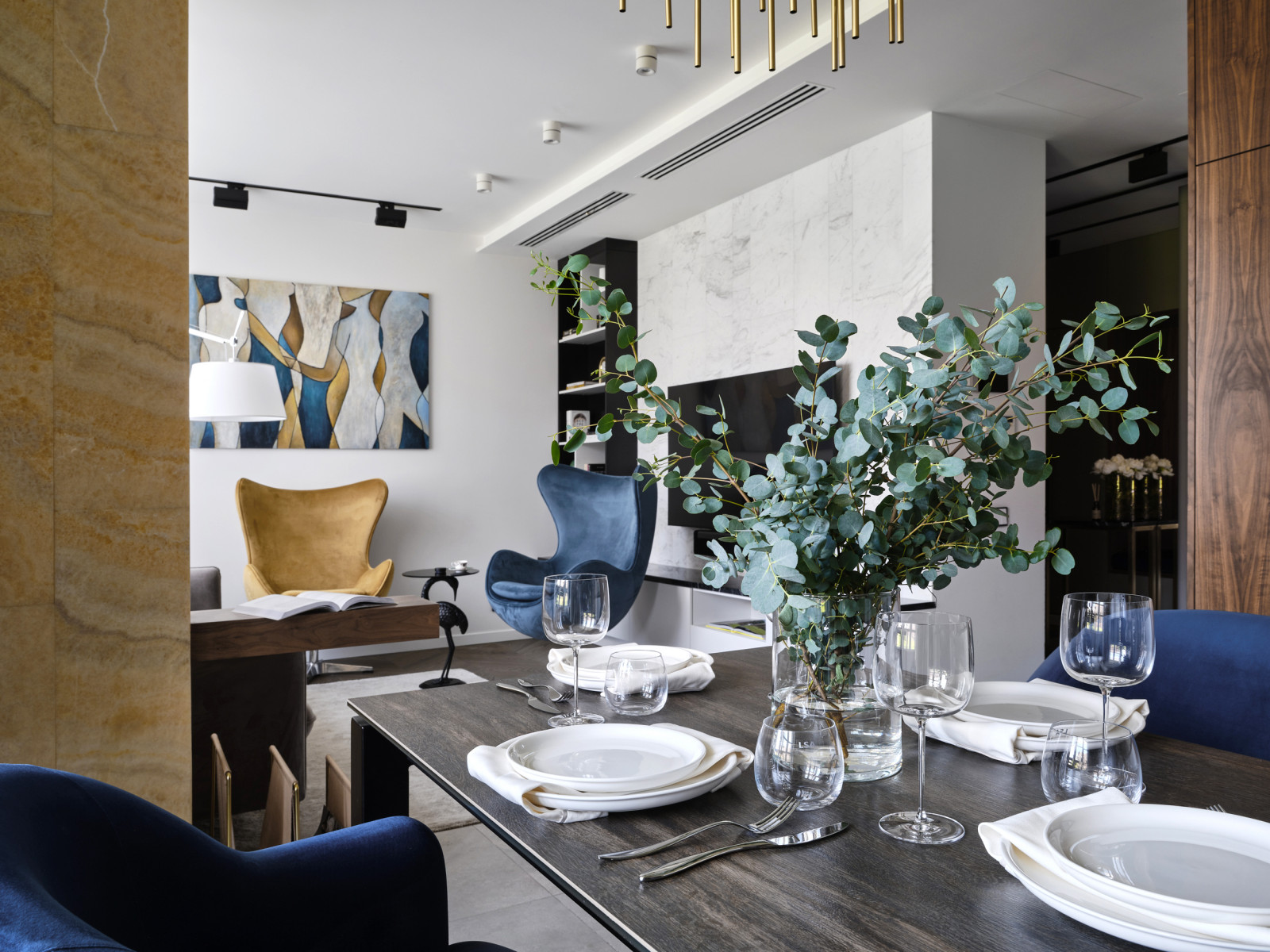 Гостиная в ЖК Наследие