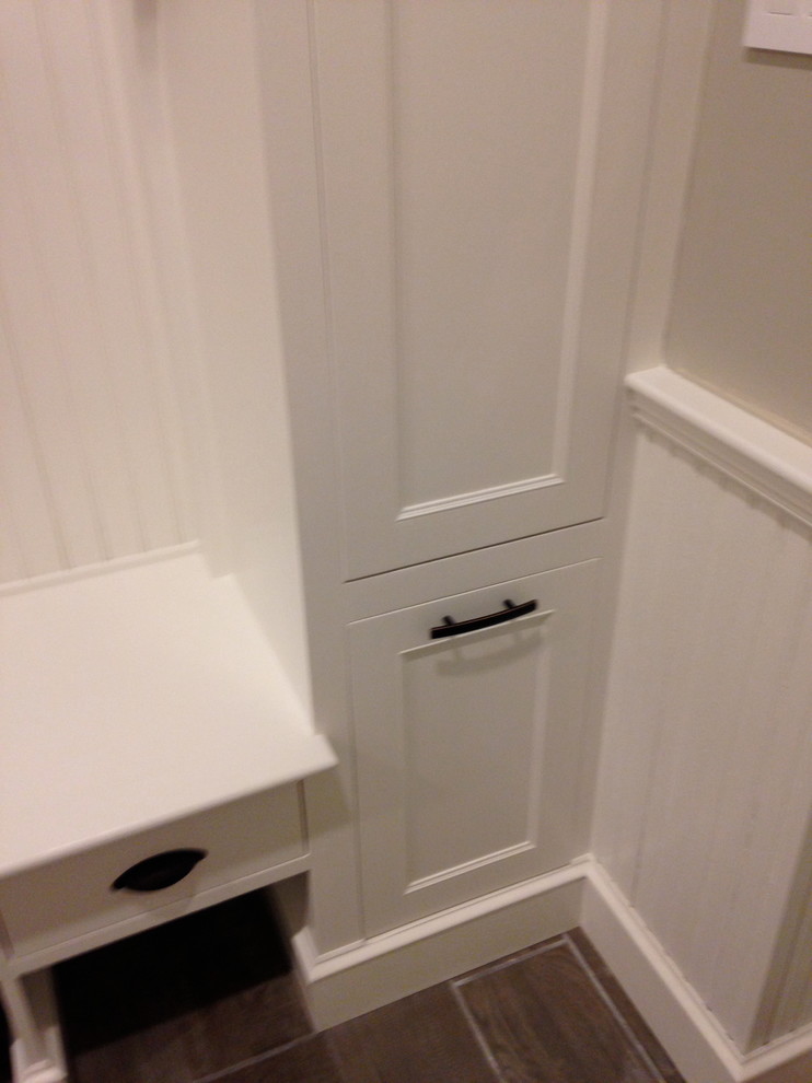 Inspiration for a transitional entryway remodel in Boston