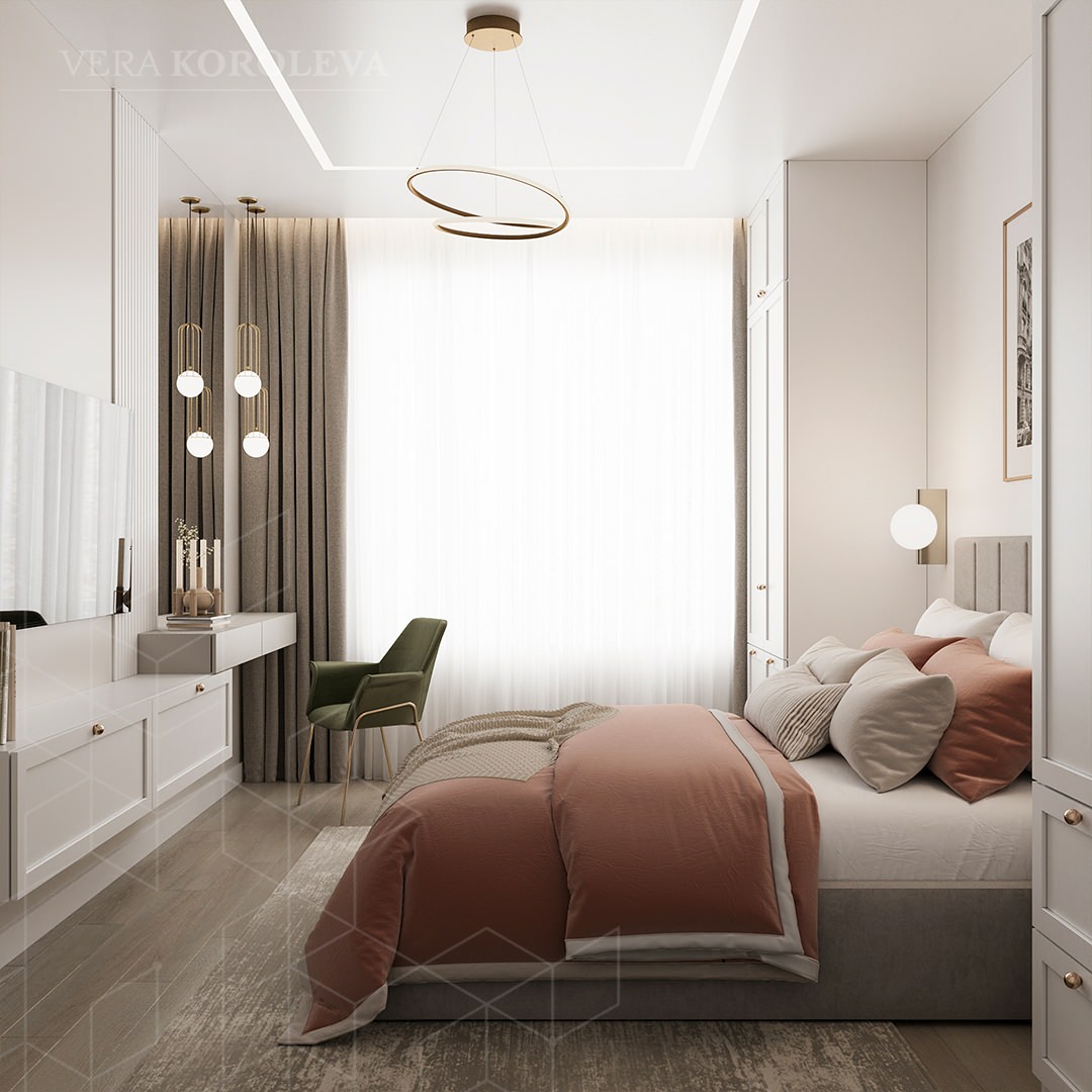 Дизайн-проект двухкомнатной квартиры в Москве в ЖК "Первый Московский"