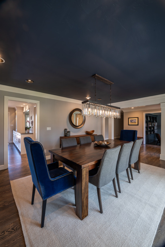 Transitional dining room photo in Denver