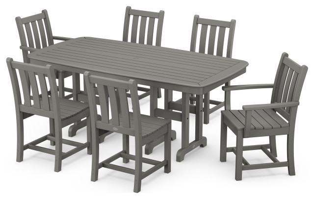 Polywood Traditional Garden 7-Piece Dining Set - Transitional - Outdoor ...