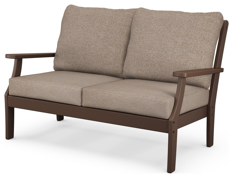Polywood Braxton Deep Seating Loveseat Transitional Outdoor